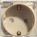 CONTACT SINGLE WITH COVER GOLD LUXON - Ключове и контакти<<<Електроматериали<<<Praktiker&&&Ключове и