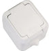 CONTACT SINGLE WITH COVER MOISTURE PROTECTION IP44 WHITE MAKEL VIOLET - Ключове и