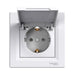 CONTACT SINGLE WITH COVER WHITE SCHNEIDER ASFORA - Ключове и контакти<<<Електроматериали<<<Строителни