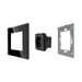 CONTACT WITH CHILD PROTECTION AND FRAME GLASS BLACK LUXON - Ключове и контакти<<<Електроматериали<<<Praktiker&&&Ключове