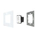CONTACT WITH CHILD PROTECTION AND GLASS FRAME WHITE LUXON - Ключове и контакти<<<Електроматериали<<<Praktiker&&&Ключове