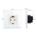 CONTACT WITH CHILD PROTECTION AND GLASS FRAME WHITE LUXON - Ключове и контакти<<<Електроматериали<<<Praktiker&&&Ключове
