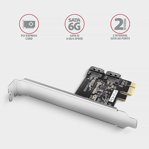 Controller ESTILLO AXAGON PCES-SJ2 PCI-ex For 2 pcs. internal SATA 6G ports - Входно-изходни контролери<<<Компютърни