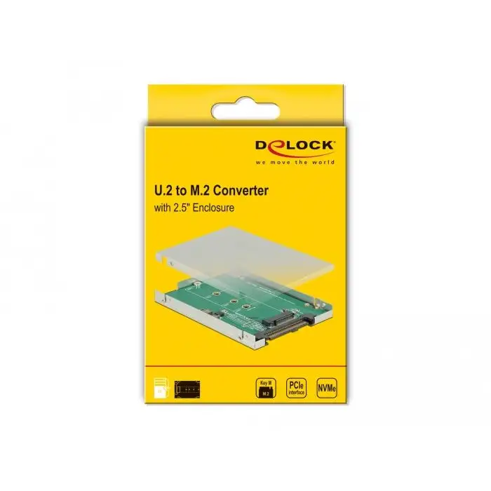 Converter DeLock U.2 SFF-8639 - M.2 NVMe Key M 2.5’’ - Входно-изходни контролери<<<Компютърни компоненти<<<ValiAPI