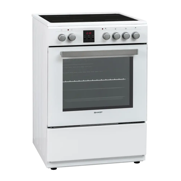 Cooker (electric) Sharp KF-76FVDD22WMK-CH Ceramic White - Готварски печки<<<Домакински електроуреди<<<ZoraSite