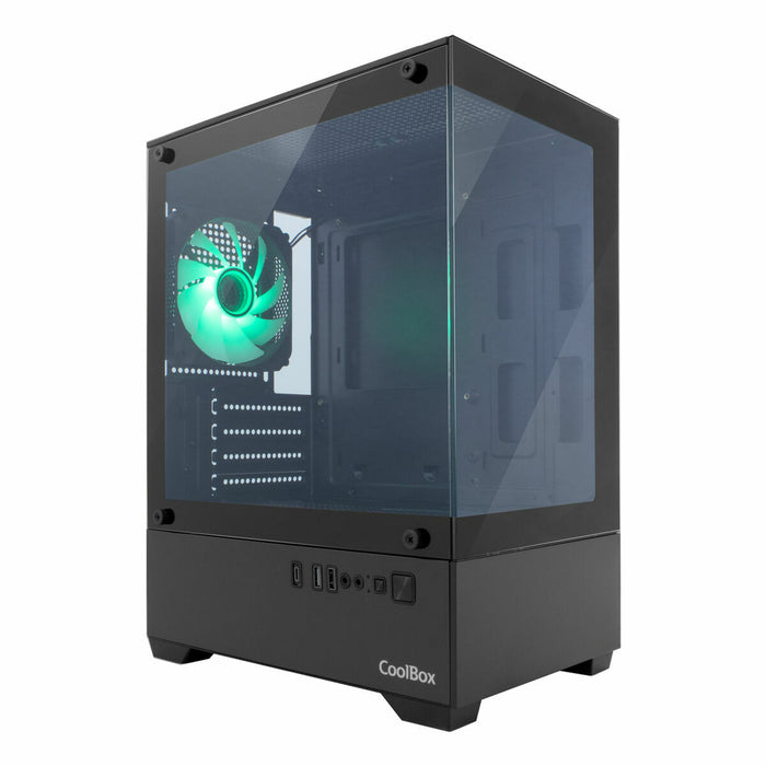 ATX Semi-tower Box CoolBox COO-CHA-GM200B-0 Black Green