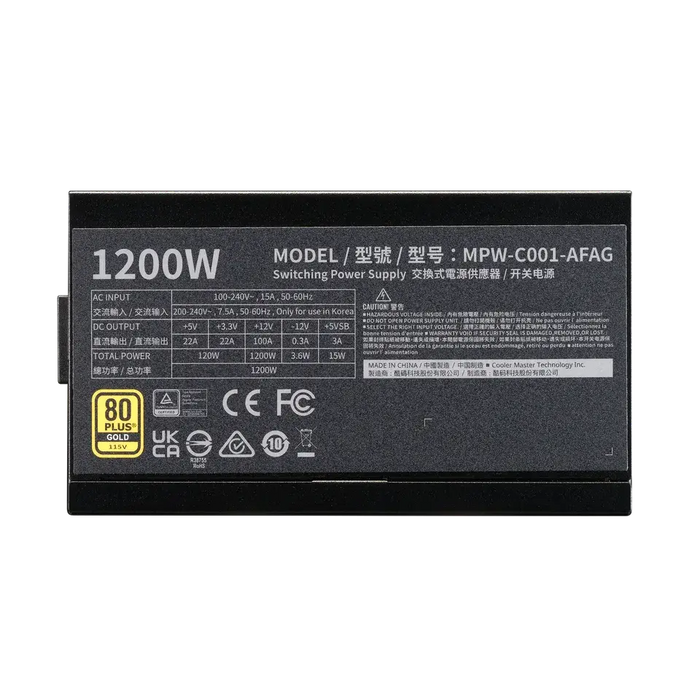 Cooler Master Elite Gold 1200W ATX 3.1 Power Supply