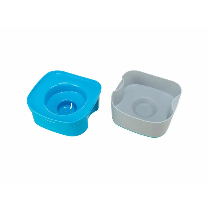 Cooling Pet Water Bowl Trixie Blue Dark grey Plastic 21 × 11 × 21 CM - Домашни Животни<<<Дом Градина<<<BigBuy&&&Купички