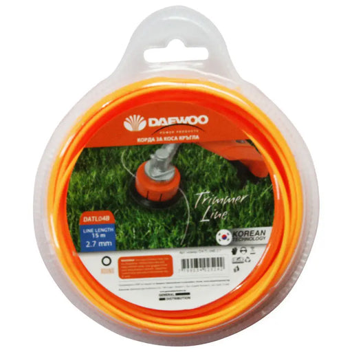 CORD FOR TRIMMER PROFILE ROUND DAEWOO 2.7 MM 15 M - Аксесоари за градински машини<<<Градински