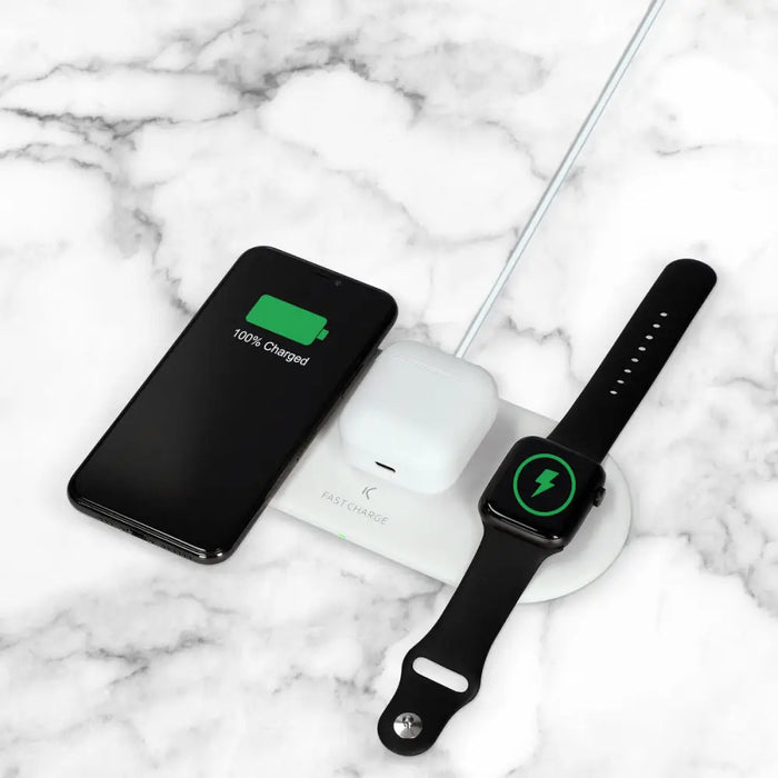 Cordless Charger KSIX Apple-compatible - Електроника Телефони и таблети<<<Компютри| Електроника<<<BigBuy&&&USB зарядни