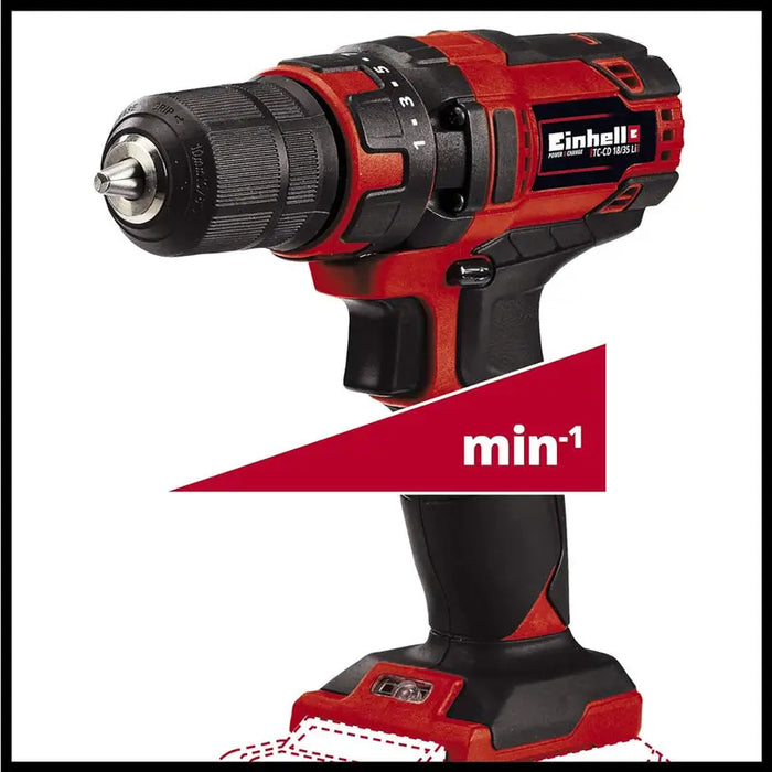 CORDLESS DRILL EINHELL TC-CD 18/35 Li 18 V 35.00 nm WITHOUT BATTERY AND CHARGER - Акумулаторни бормашини и