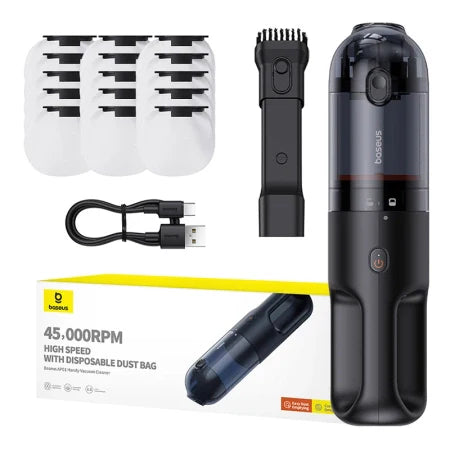 Cordless Vacuum Cleaner Baseus AP01 5000Pa (black) - Car vacuum cleaners<<<Washing and cleaning<<<Car