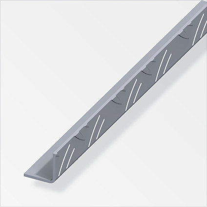 CORNER PROFILE ALUMINUM RIFLED 23.5X23.5 MM 2.5 M ALFER ALUMINUM - Профили<<<Профили и планки<<<Инструменти и