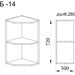 CORNER SHELF TOP ROW TOP ROW IRIM 30X28X72 CM. - Модулни кухни<<<Кухненски мебели<<<Кухня<<<Praktiker