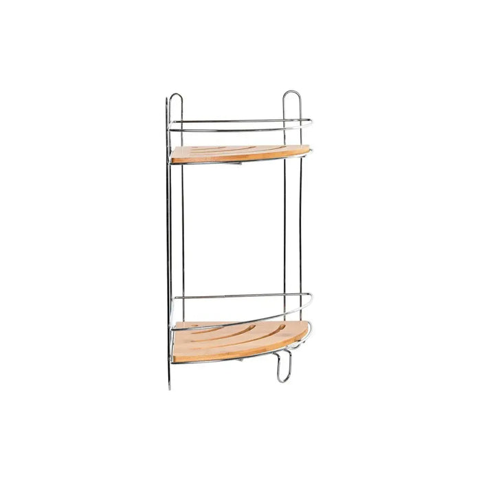 Corner Shelves DKD Home Decor Natural Bamboo Stainless chrome metal 2 Shelves 19,5 x 19,5 x 36,5 cm - Баня<<<Дом