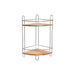 Corner Shelves DKD Home Decor Natural Bamboo Stainless chrome metal 2 Shelves 19,5 x 19,5 x 36,5 cm - Баня<<<Дом