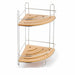 Corner Shelves DKD Home Decor Natural Bamboo Stainless chrome metal 2 Shelves 19,5 x 19,5 x 36,5 cm - Баня<<<Дом
