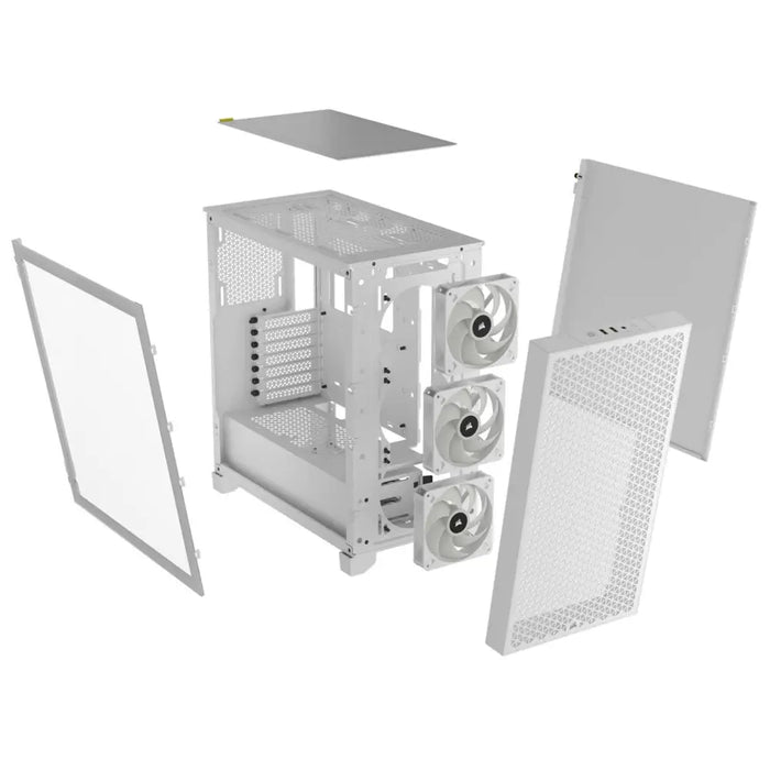 Corsair 3000D RGB Airflow Mid Tower Case White - Кутии за компютри<<<Компютърни компоненти<<<ValiAPI&&&Компютър Мрежи и