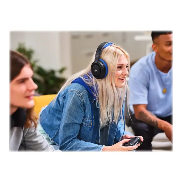 CORSAIR CA-9011196-EU Stereo Gaming Headset HS35 Blue EU - Гейминг слушалки и колонки<<<Аксесоари за