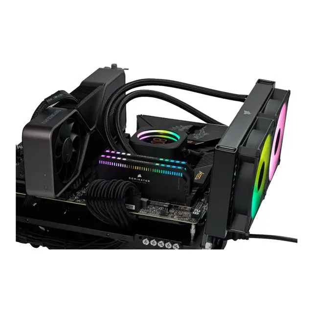 CORSAIR DOMINATOR PLATINUM RGB DDR5 32GB 2x16GB 5600MHz CL36 1.25V DIMM Black - Памети за настолни