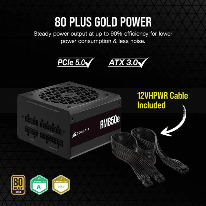 CORSAIR RM850e 850 Watt ATX 3.0 80 PLUS GOLD Certified Fully Modular Power Supply - Захранвания за