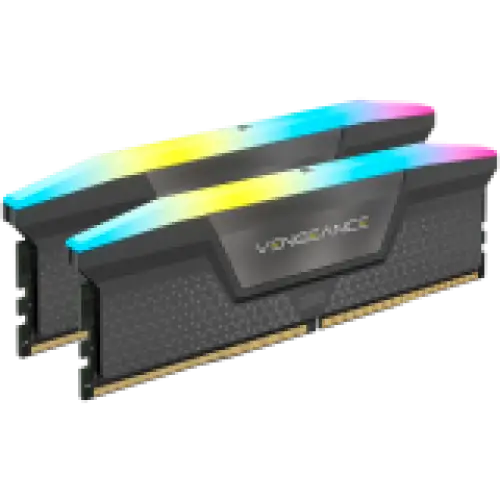 CORSAIR VENGEANCE RGB 32GB 2x16GB DIMM DDR5 6000MT/s Unbuffered 30-36-36-76 Std PMIC AMD EXPO Cool Grey Heatspreader