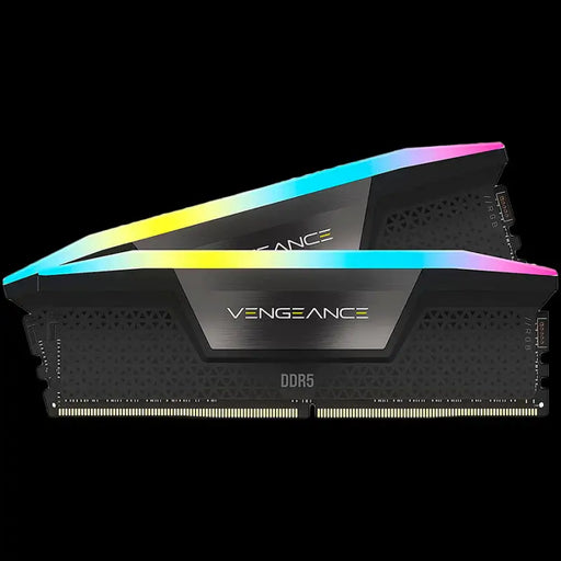CORSAIR VENGEANCE RGB 32GB 2x16GB DIMM DDR5 6400MT/s Unbuffered 32-40-40-84 Std PMIC XMP 3.0 Black Heatspreader 1.4V