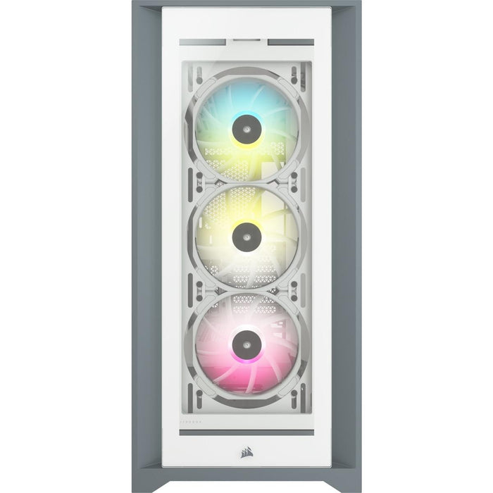Box Corsair iCUE 5000X RGB Mid Tower, Tempered Glass, White