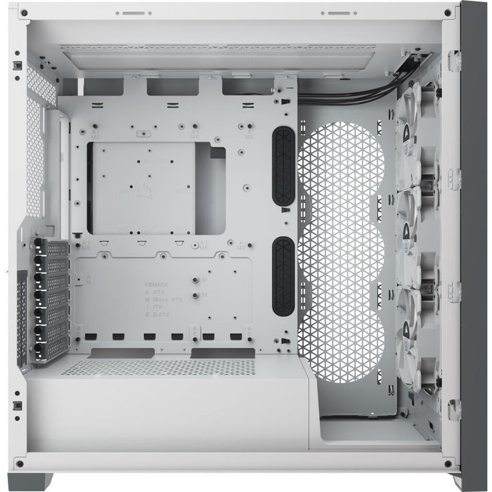 Box Corsair iCUE 5000X RGB Mid Tower, Tempered Glass, White