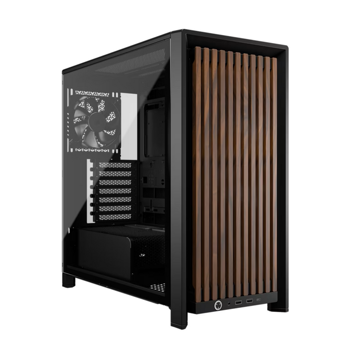 Corsair Frame 4000D Wood RS Mid-Tower Box - Black/Walnut