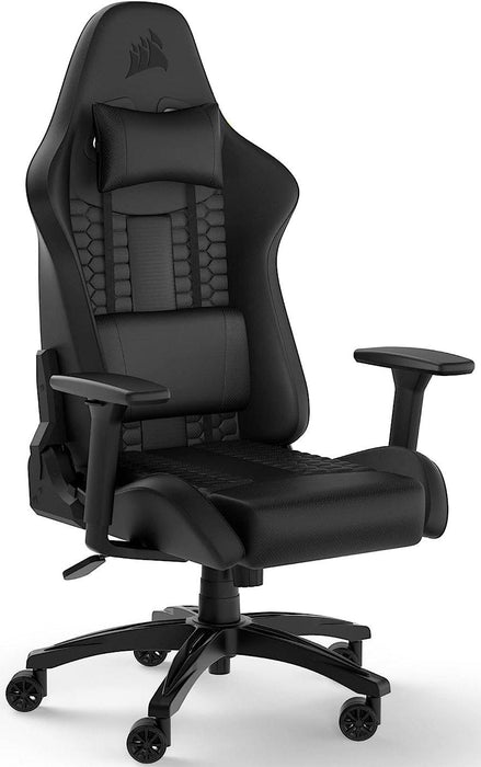 Corsair TC100 RELAXED Gaming Chair - Leatherette Black/Black