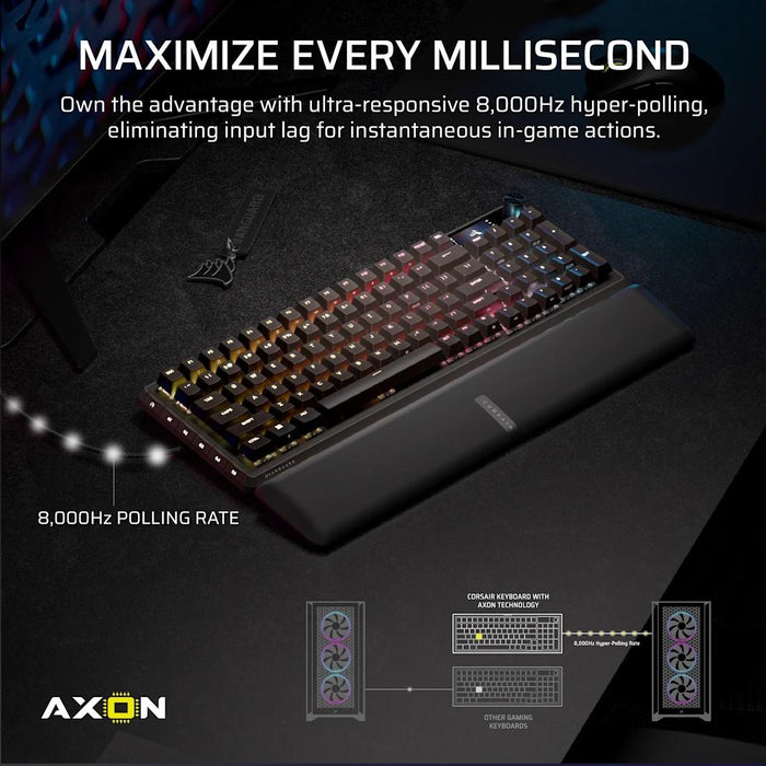 Corsair Vanguard Pro 96 Hall Effect Mechanical Gaming Keyboard - Hyperdrive Magnetic Switch