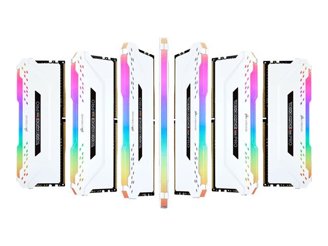 CORSAIR 16GB RAMKit 2x8GB DDR4 3200MHz 2x288 DIMM Unbuffered 16-18-18-36 Vengeance RGB Pro White Heat Spreader RGB LED 1.35V XMP2.0