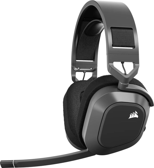 Gaming headset with microphone Corsair HS80 MAX Steel Gray wireless and bluetooth PC/PS5/PS4