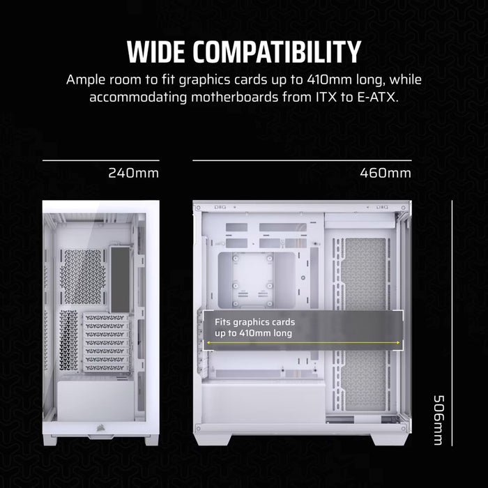 Corsair Midi Tower 3500X LXR LINK TG White