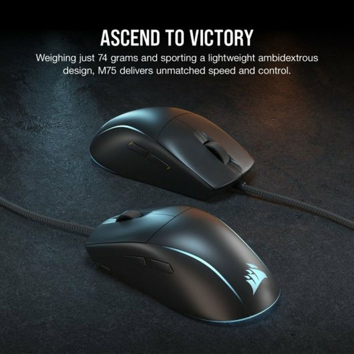 Gaming mouse optical Corsair M75 Black Lightweight RGB