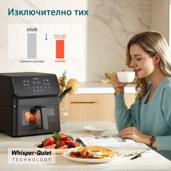 Fryer Cosori PremiumⅡPlus Airfryer CAF-P653-KEUR, 6.2L