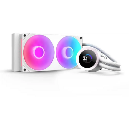 CPU Cooler NZXT Kraken Plus 240 RGB LCD Display - White - Охладители за процесори<<<Компютърни