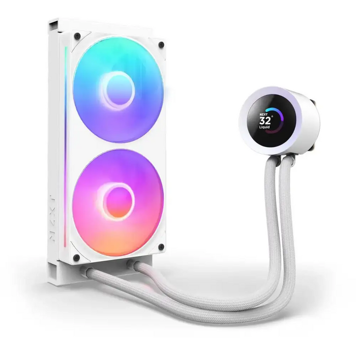 CPU Cooler NZXT Kraken Plus 240 RGB LCD Display - White - Охладители за процесори<<<Компютърни