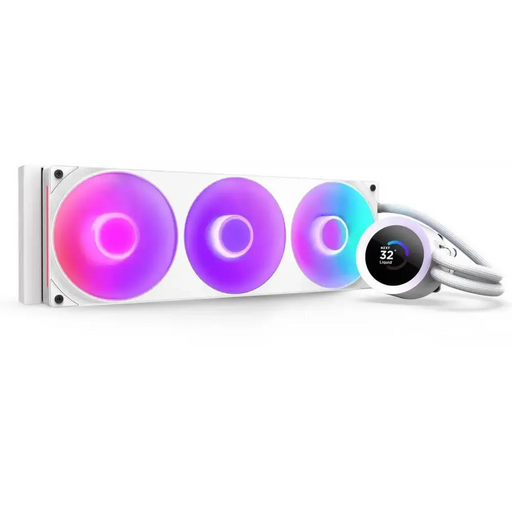 CPU Cooler NZXT Kraken Plus 360 RGB LCD Display - White - Охладители за процесори<<<Компютърни