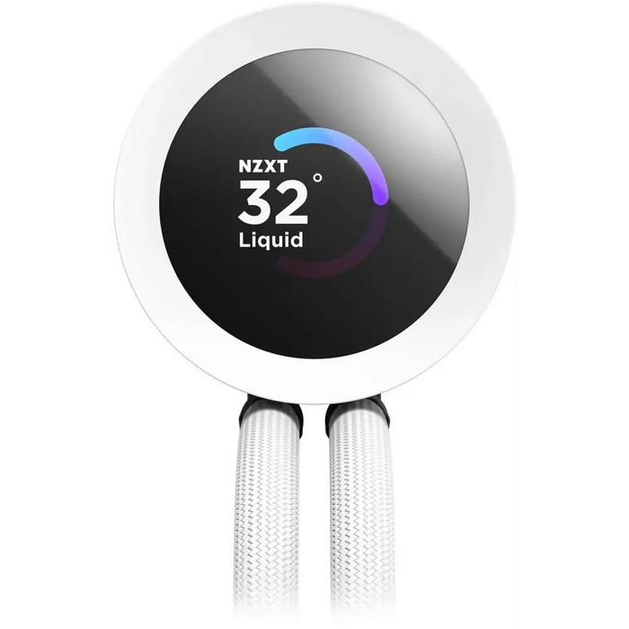 CPU Cooler NZXT Kraken Plus 360 RGB LCD Display - White - Охладители за процесори<<<Компютърни