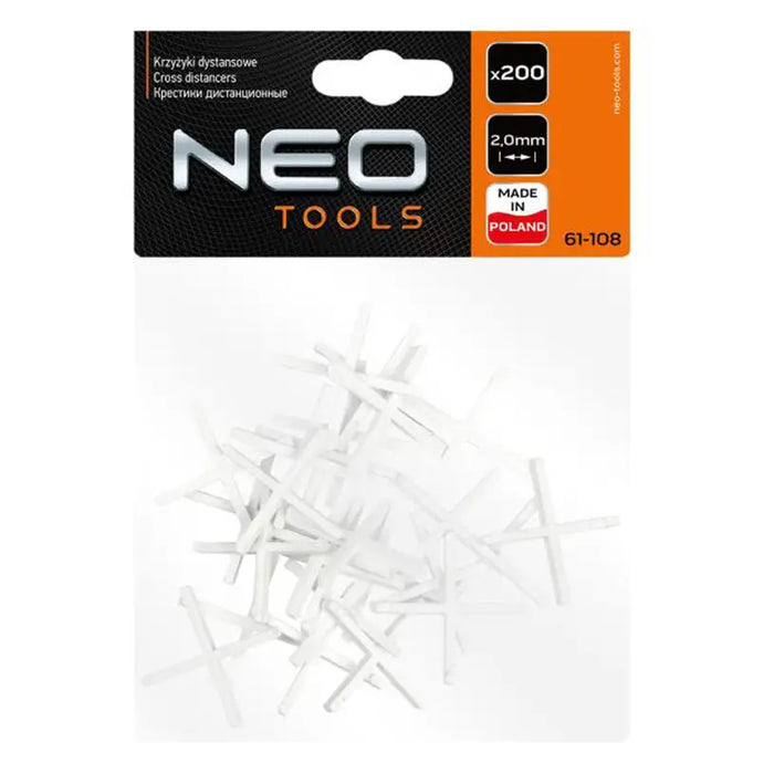 CROSSES FOR JOINTS 2MM NEO 200 PCS IN A PACKAGE - Строителни инструменти и аксесоари<<<Инструменти аксесоари за