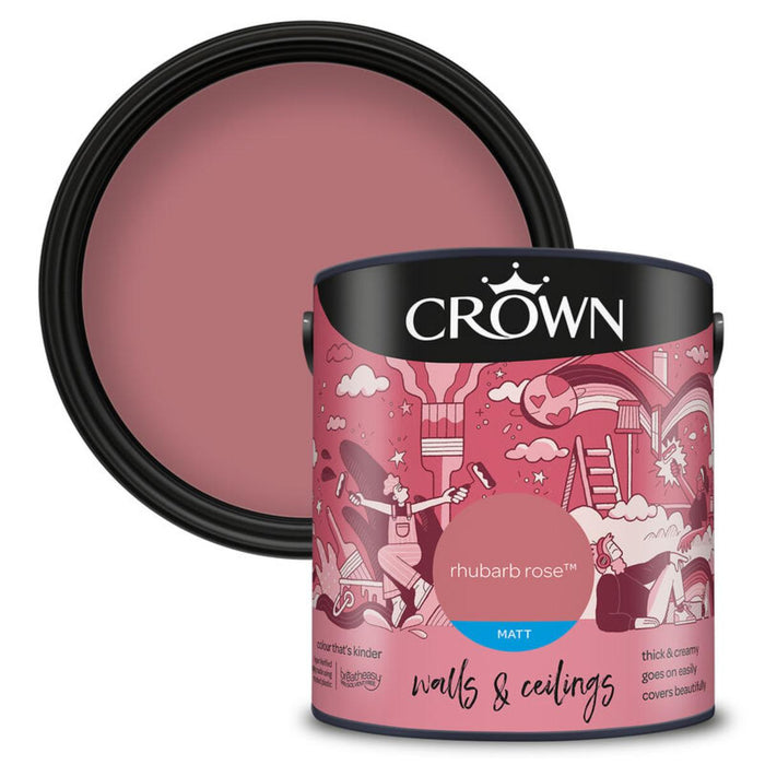 INTERIOR PAINT CROWN RHUBARB ROSE 2.5L