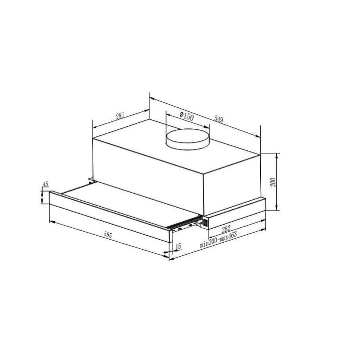 Built-in hood Crown CT6040IX