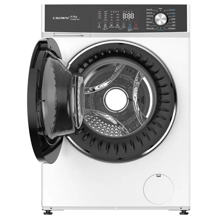 Crown CWM8014WY Washing Machine, 1400 rpm, 8.00 kg, A, White
