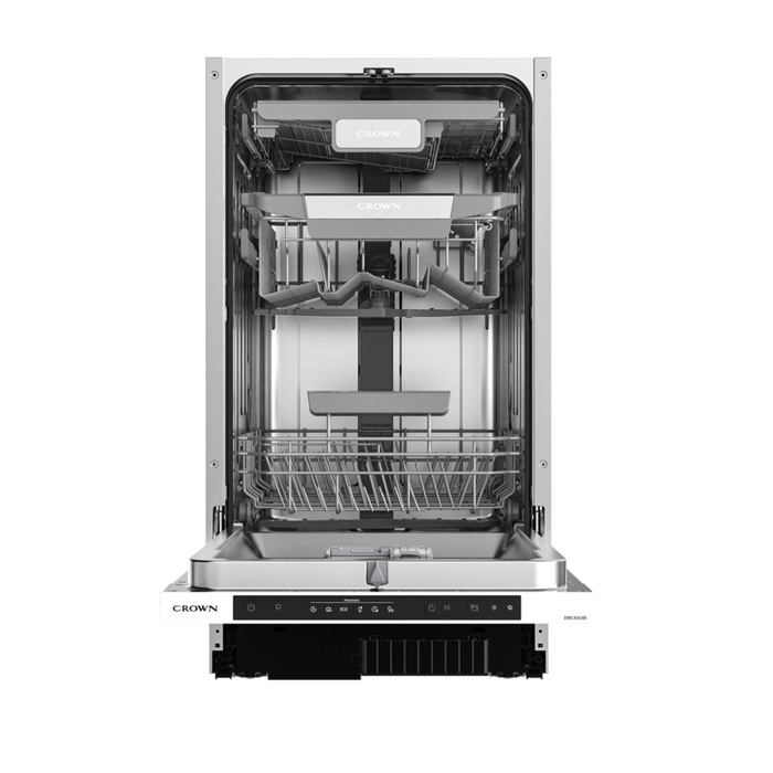 Built-in dishwasher Crown DWC4563BI, 10 place settings, 45 W, mm, C