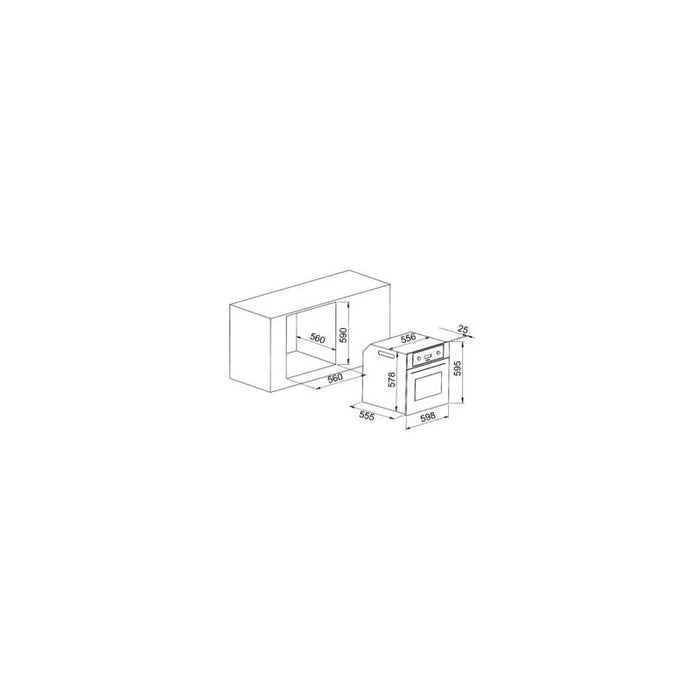 Built-in oven Crown FCM 106AIX, 65, A, Mechanical