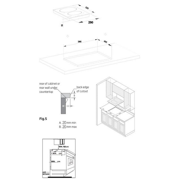 Built-in ceramic hob Crown VCP 32D, Electric