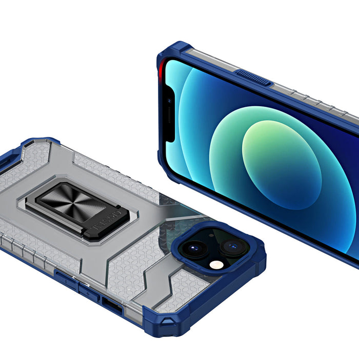 Crystal Ring Case Kickstand Tough Rugged Cover for iPhone 12 blue - Cell phone cases and covers<<<HurtelXML