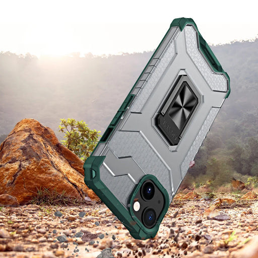 Crystal Ring Case Kickstand Tough Rugged Cover for iPhone 12 green - Cell phone cases and covers<<<HurtelXML
